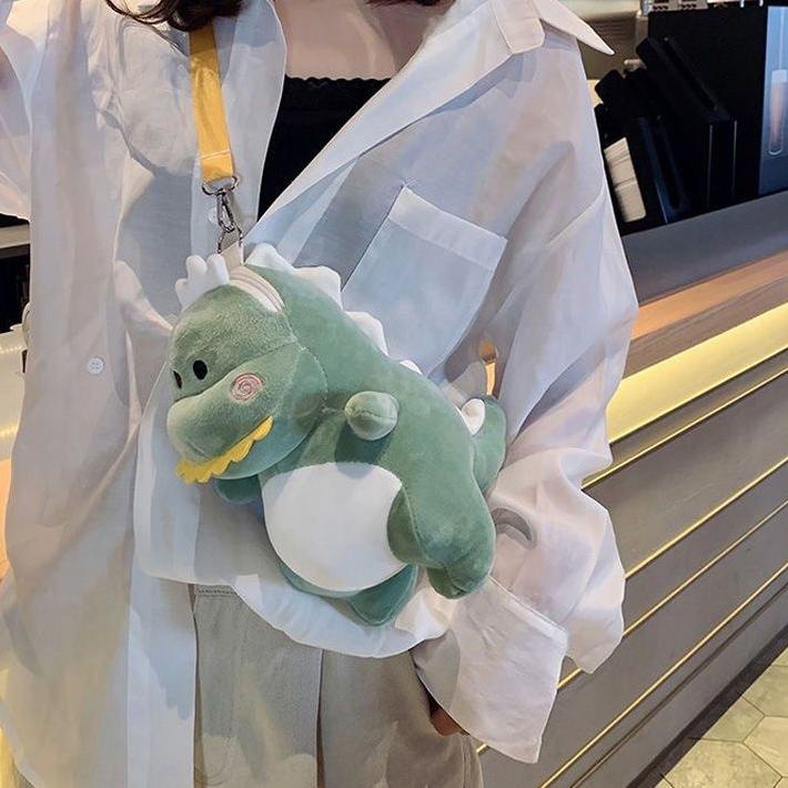 ♂ TAS DINOSAURUS / TAS VIRAL / SLINGBAG DINOSAURUS / BONEKA SLEMPANG ❃