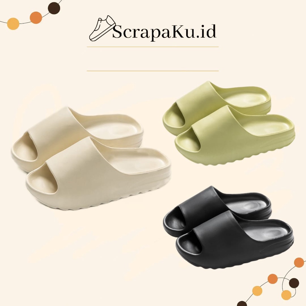 Sandal Yezzy Slide Wanita Sandal Karet Import Korea Premium Quality