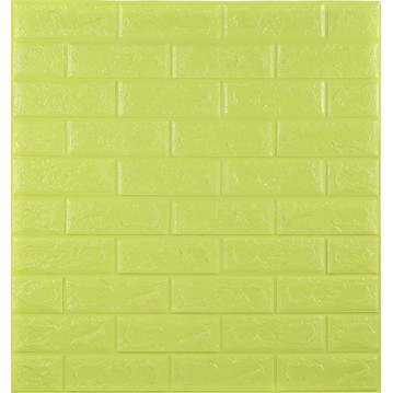 (PROMO) Jakarta_Aksesoris Wallpaper Dinding Foam 3D Motif Batu Bata / Walpaper Dinding Foam High Quality (COD)-BATA HIJAU NEON