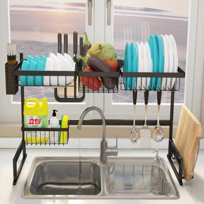 DRAIN RACK 85CM Rak Piring Wastafel 2 Susun Shopee DRAIN RACK 85CM Rak Piring Wastafel 2 Susun Shopee