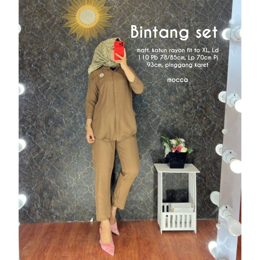 BINTANG SET CELANA WANITA KATUN PREMIUM