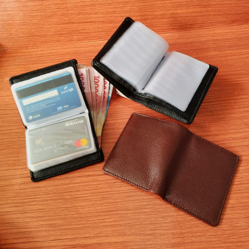 Dompet kartu atm kartu kredit kartu nama kulit  asli Original Dompet Credit Card Wallet Genuine leather