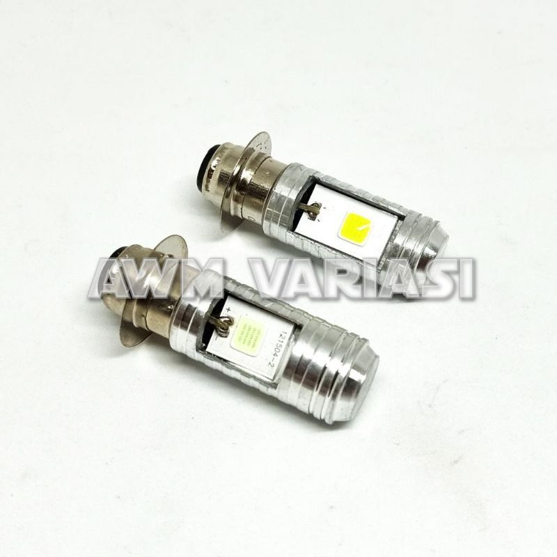 LAMPU BOLHAM DEPAN LED 2 SISI H6 AC/DC (MOTOR BEBEK DAN MATIC)
