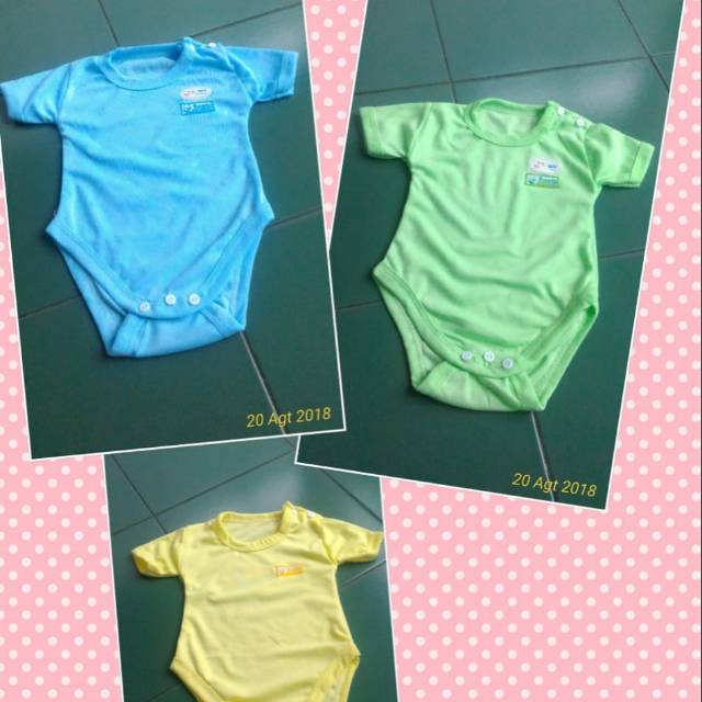 Baju jumper jumpsuit bayi newborn warna polos