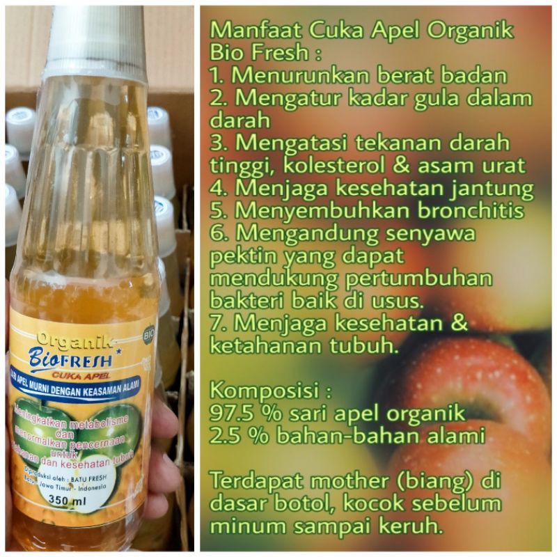 Cuka Apel Anik Bio Fresh Botol 350 Ml Indonesia