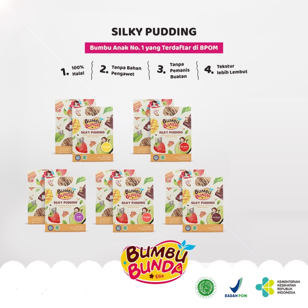 Silky Pudding Bumbu Bunda by Elia / Puding Anak / Snack MPASI Bayi Anak / Puding Lembut / Cemilan Bayi Anak / 1 tahun+