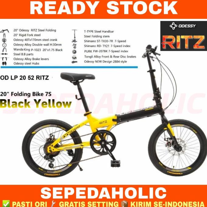 Sepeda Lipat 20 Inch ODESSY 20 52 RITZ SHIMANO ORIGINAL 7 SPEED