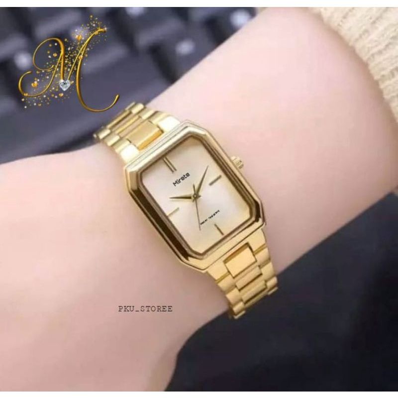 TERLARIS☑️ Jam tangan wanita cantik Elegan strap stainliss bayar di tempat free batre cadangan/jam tangan cewek murah/jam tangan Wanita simple//jam tangan wanita elegan//jam tangan wanita  anti karat //jam tangan wanita kekinian trend bisa bayar di tempat
