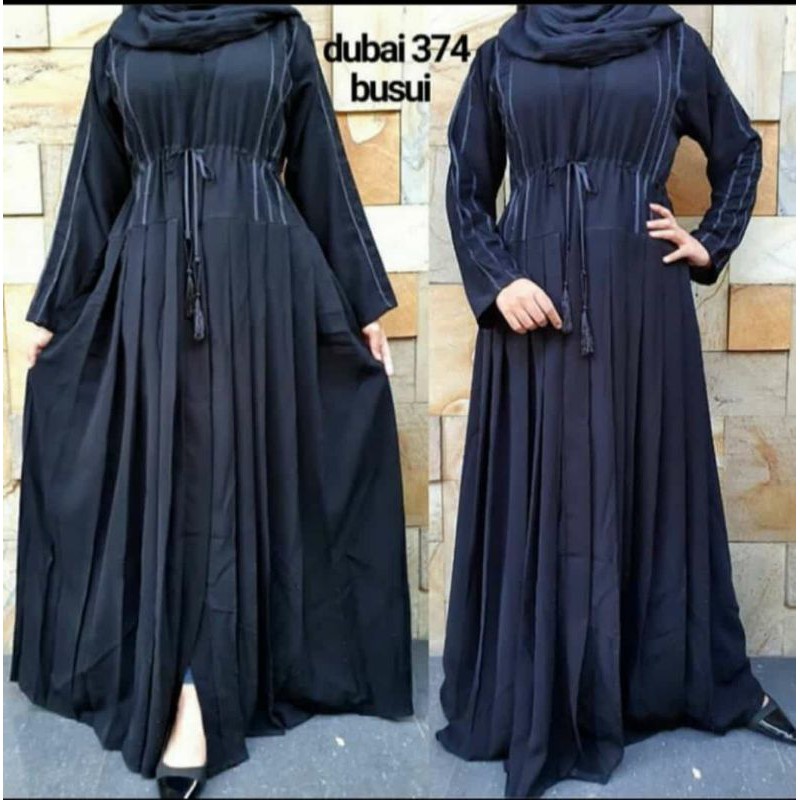 GALLERY EXCLUSIVE ABAYA HITAM DUBAI 374 BUSUI