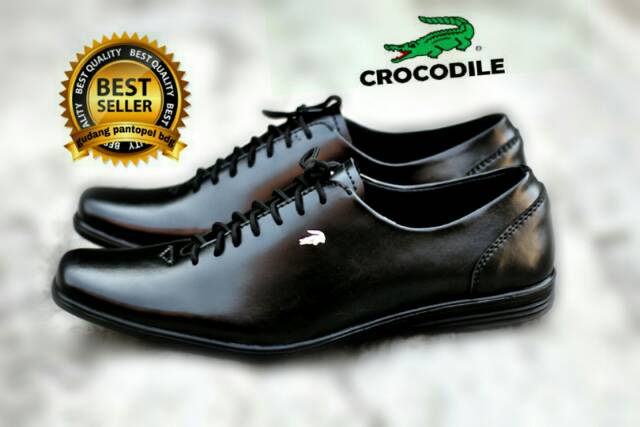 Top Seller☆ TOOS VAS Sepatu Pria Crocodile Pantofel Tali Pendek Kulit Swedian Formal Kerja