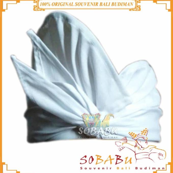 Promo Udeng Bali Putih Polos Setengah Jadi - Ikat Kepala Bali