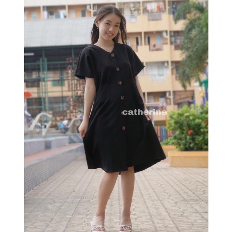 CATHERINE - MILKY DRESS/DRESS SCUBA/DRESS WANITA/DRESS NATAL