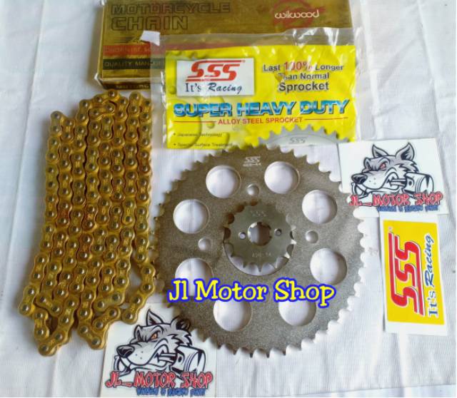 Gir Gear Set GearSet SSS 415 428 Supra x 125 Karisma Blade New Revo Dll