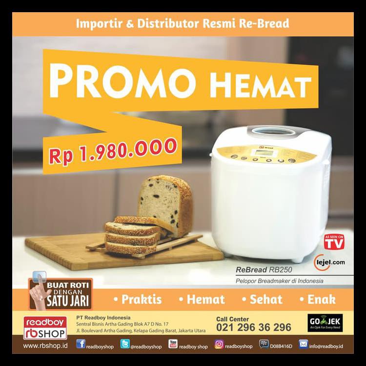 

Keren Promo Rebread Rb 250 Gold Via Gojek Hot List