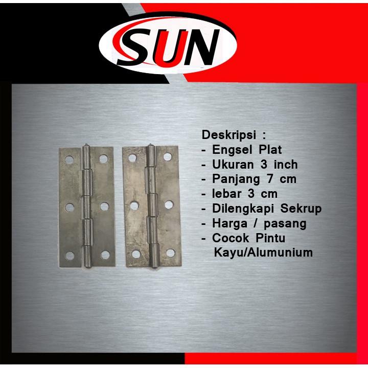 Engsel Plat 3 Inch 7 Cm Pintu Triplek Kandang Alumunium