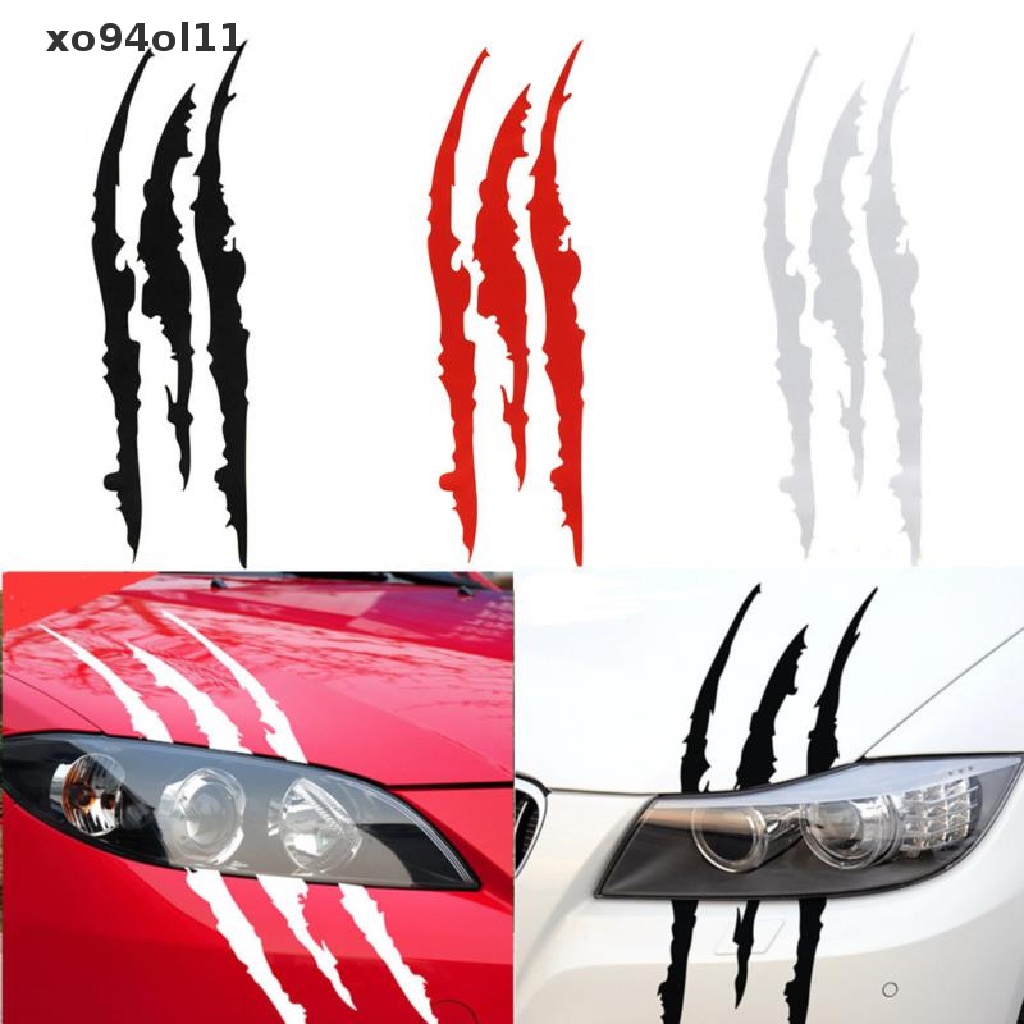 (hotsale) Stiker Reflektif Motif Cakar Monster Untuk Lampu Depan Mobil