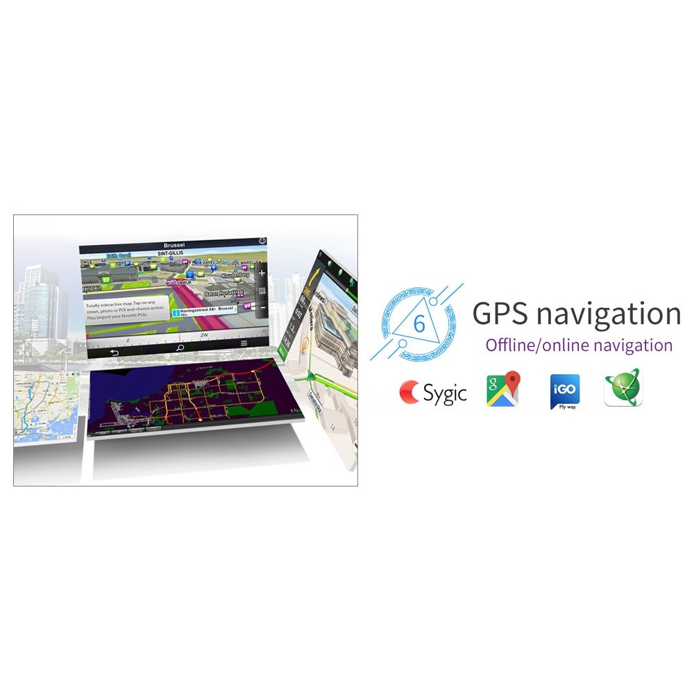 Tape  Mobil Double din Android GPS LCD 7 Inch Radio Bluetooth - play store Blutooth TFT screen