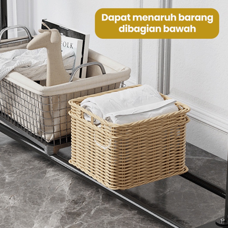 Rak Gantungan Baju Serbaguna Stand Cloth Hanger Gawang Rak Jemuran Pakaian Portable