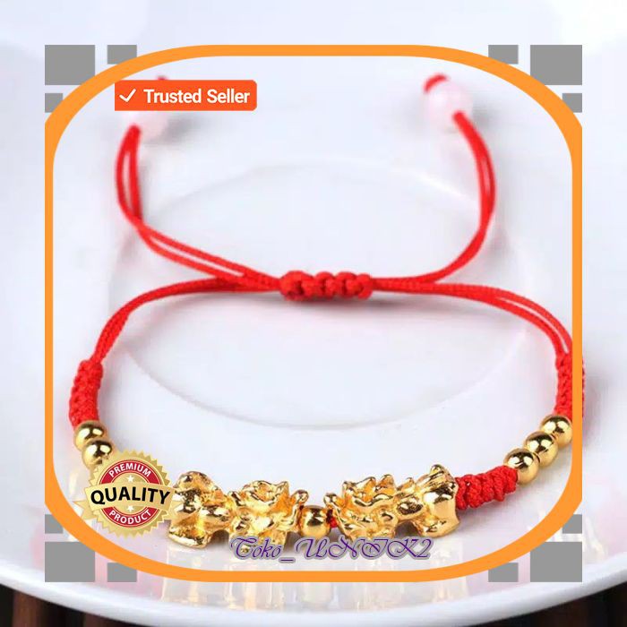 Jual GELANG TALI MERAH SHIO NAGA Kualitas Premium