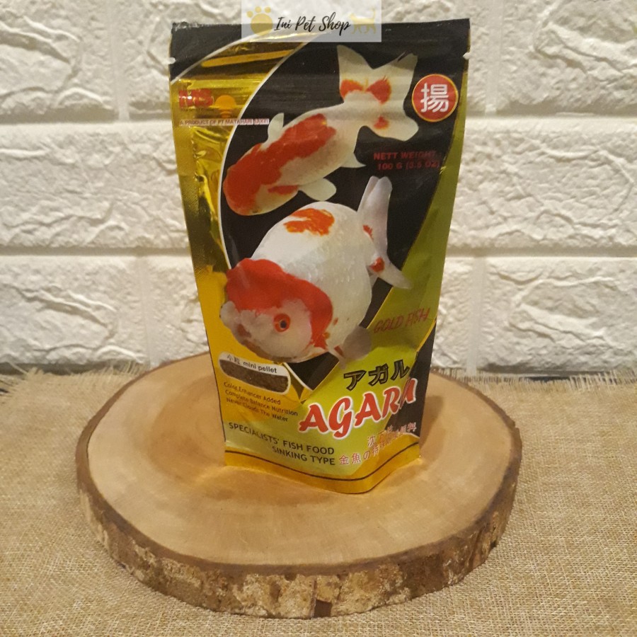 AGARU GOLD FISH SIN MAKANAN IKAN MAS KOKI SINKIG 100GR