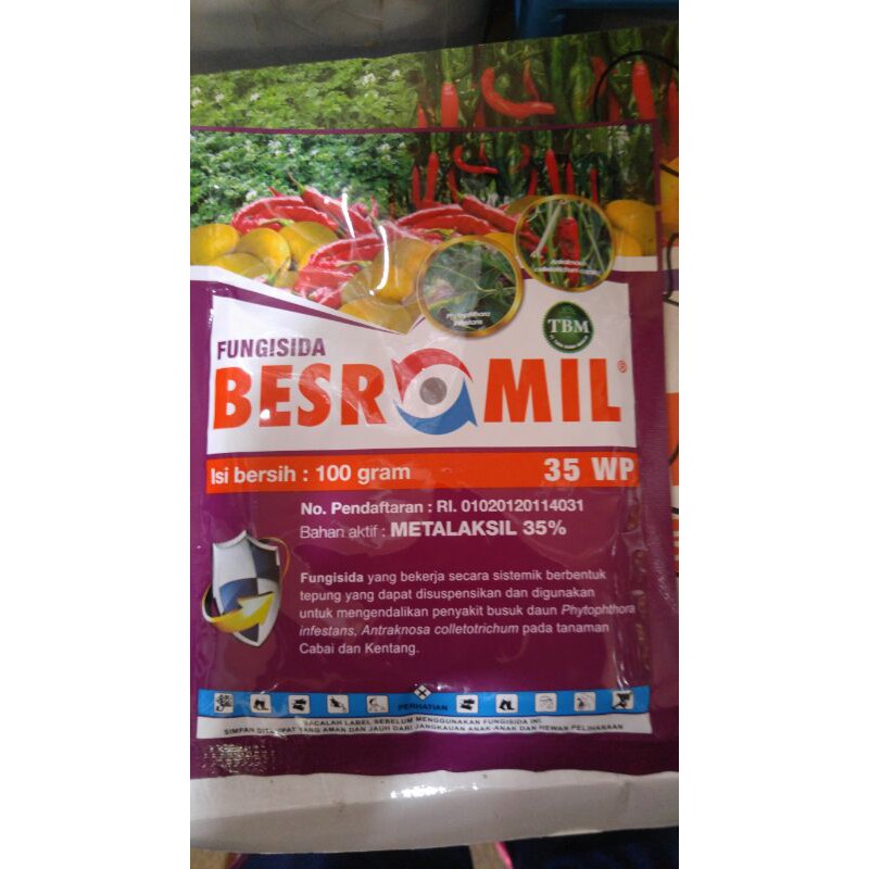 Fungisida Sistemik Besromil 35 WP 100 gram Pencegah Busuk Daun dan Busuk Buah