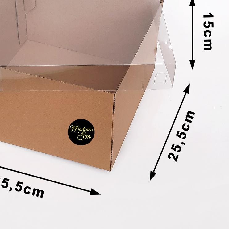 

☚ BOX MIKA - DUS KUE - KOTAK - KARDUS 25 x 25 x 15 CM (ISI : 10 PCS) ☝