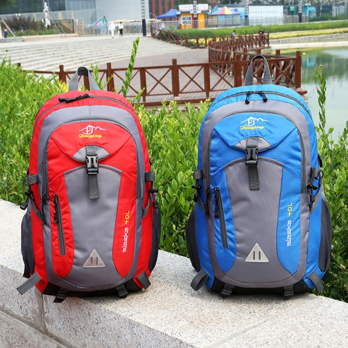 Tas Ransel Backpack outdoor unisex Pria/Wanita Anti air Travel 40L daypack Kualitas IMPORT Alaska