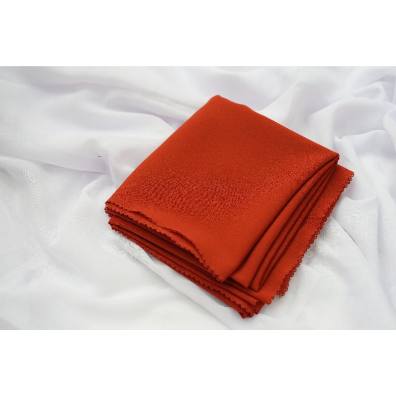 [ COD ] JILBAB SYAR'I AZZAHRA SEGIEMPAT DIAMOND LASERCUT JUMBO 130x130-Orange bata