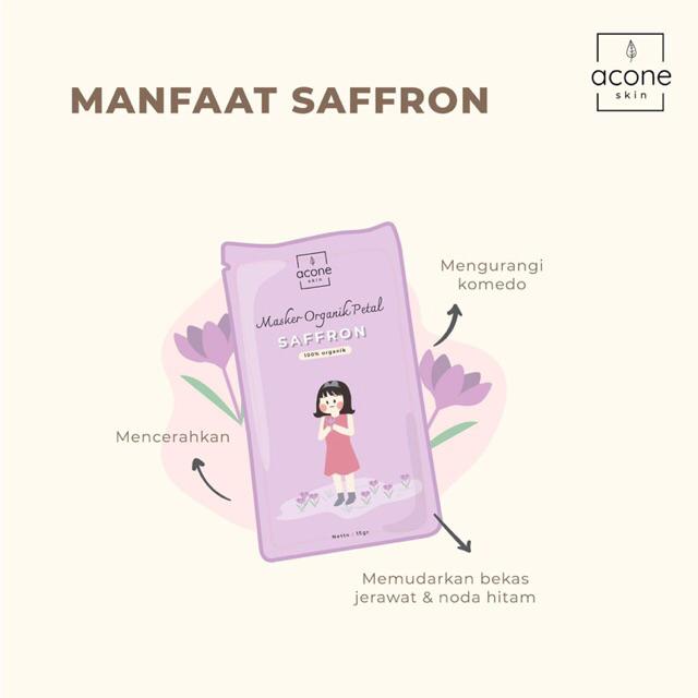 Masker Organik Petal By Aconeskin Safron Calendulla Chamomile Shopee Indonesia