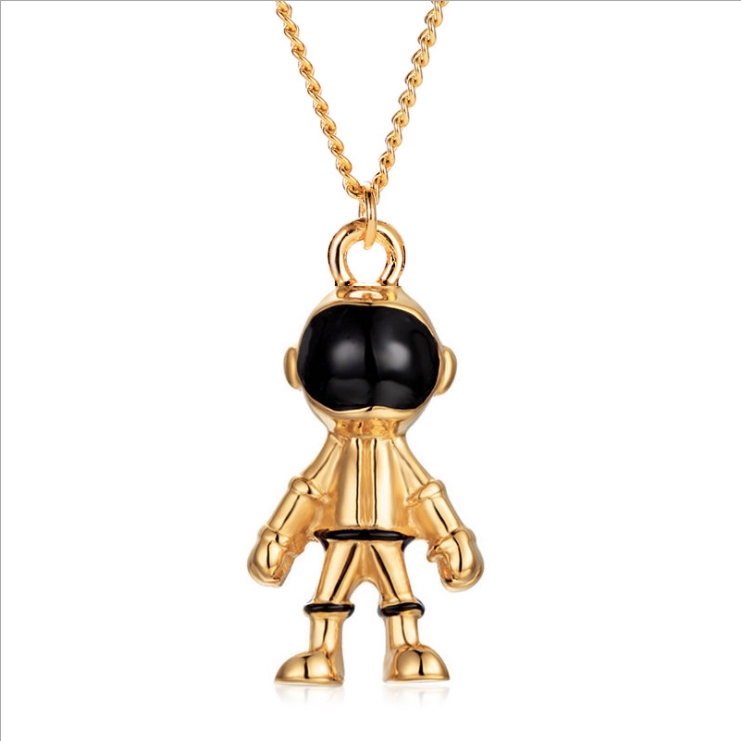 Kalung Pasangan Kalung Ruang Angkasa Hip Hop Robot / Astronot Rantai Sweater