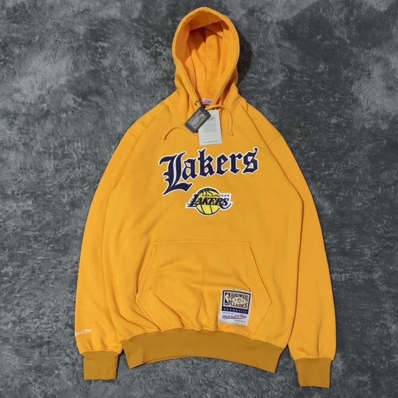 Sweater Hoodie Nba Lakers Mitchell &amp; Ness Fulltag &amp; Lebel