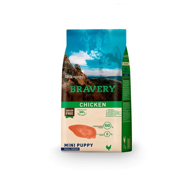 BRAVERY CHICKEN MINI PUPPY 2KG DOGFOOD