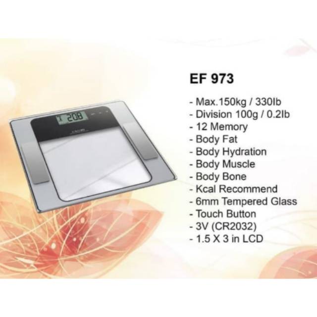 Timbangan Badan Digital Camry EF-973 Body Fit / BodyFat