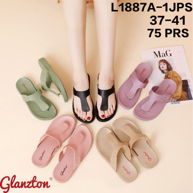 SANDAL WANITA GLANZTON L1887A-1 /JAPIT WANITA KARET