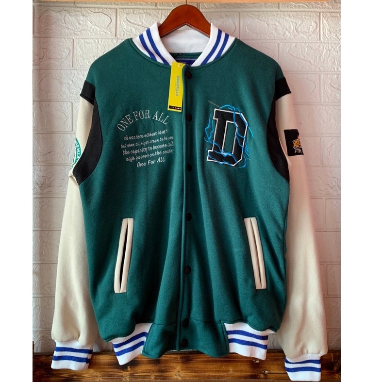 MY HERO ACADEMIA JAKET VARSITY GREEN IZUKU MIDORIYA BEST QUALITY