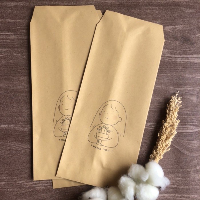 

Amplop Kecil Coklat Packaging Girl Motif 11X24 066