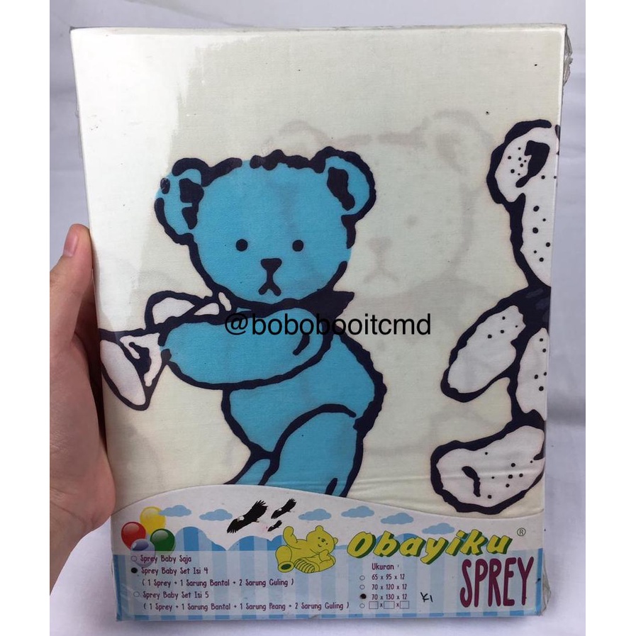 Sprei Bayi / Baby Bedding Set / Sprei Set Bayi / Sprei Sarung Bantal Guling Obayito Obayiku Ukuran 1