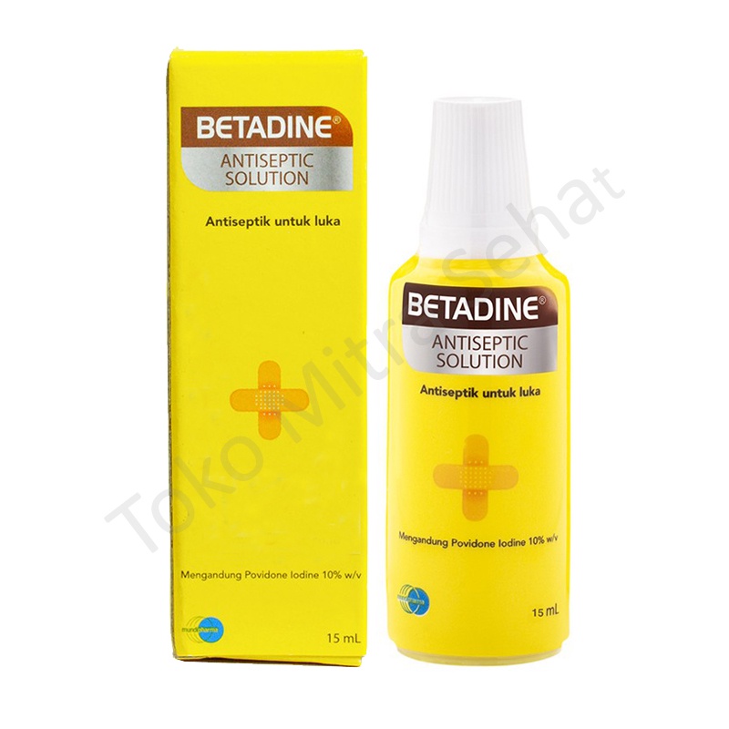 BETADINE ANTISEPTIC SOLUTION 15ml / BETADINE ANTISEPTIK / BETADINE LUKA LUAR / BETADINE LUKA JATUH