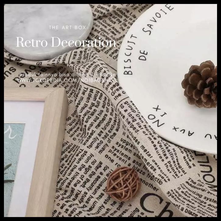 JUAL MURAH Kain Alas Fotografi Retro Motif Koran Dekorasi Rustic Vintage