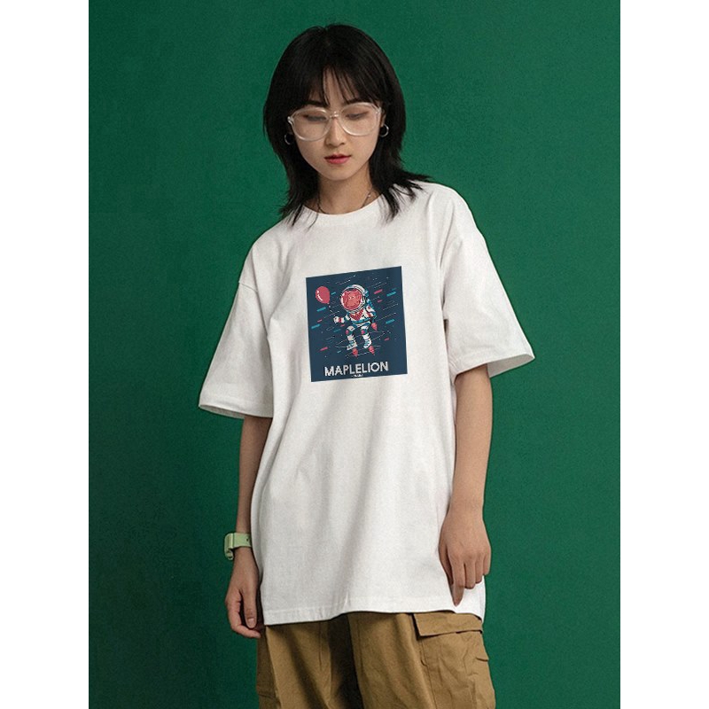  Kaos  Wanita  T Shirt Dengan Motif  Pola Balon Astronot Gaya 