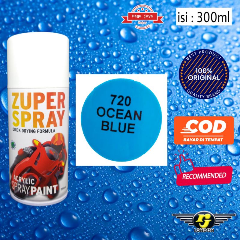 cat semprot ocean blue biru laut 300cc zuper spray pilok pilox pylox