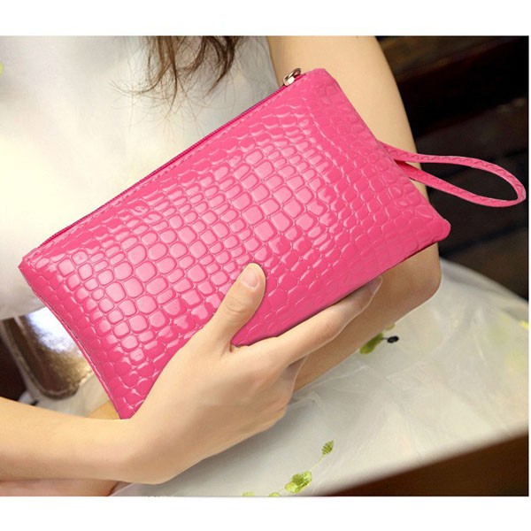 Dompet Wanita Import Motif Kulit / Dompet Kosmetik Pouch Serbaguna Fashion Murah / TV-110