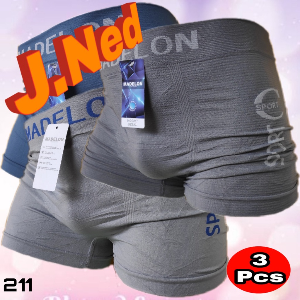 J211T - ISI 3 PCS | CD BOXER PRIA CELANA DALAM PRIA BOXER BOXER PRIA IMPORT  BOXER PRIA