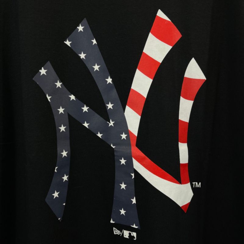 KAOS T-SHIRT NY AMERICAN FLAG HITAM FULLTAG &amp; LEBEL