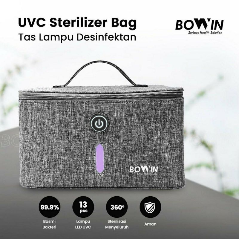 BOWIN Tas UVC Sterilizer (Tas Lampu Disinfeksi Bakteri, Virus dan Kuman) - UVC Bag