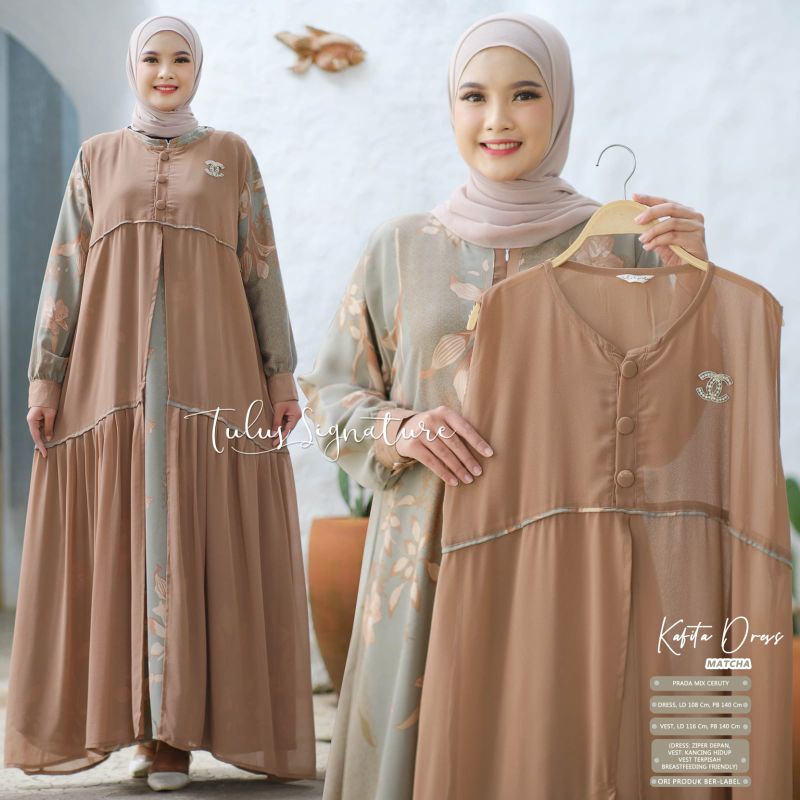 KAFITA DRESS BY TULUS SIGNATURE (DRESS MUSLIMAH) Dress wanita motif rekomended