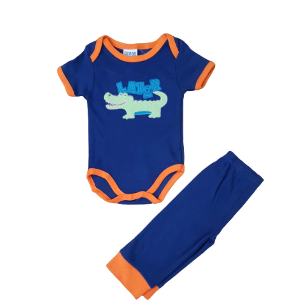 SALE Ocean 2 In 1 Setelan Jumper Pendek Celana Panjang Baju Set Bayi