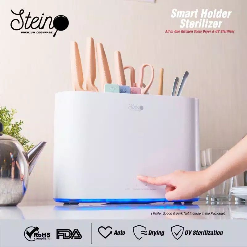 (GRATIS Lap) Stein Steincookware Smart Holder Sterilizer Stein And Dryer + 3 Talenan UV - ORIGINAL