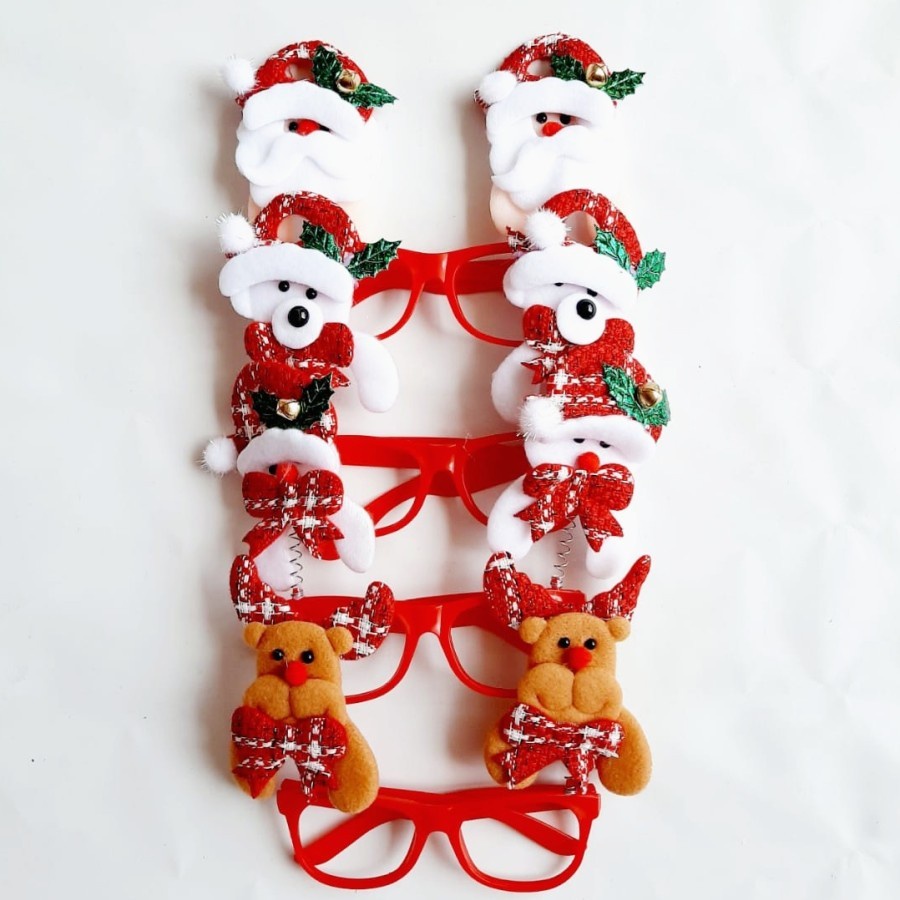 Kacamata Natal Per Double Kostum Santa Snowman Christmas Costume Murah