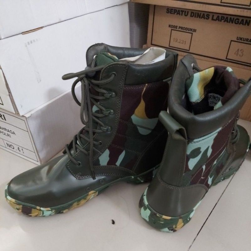 sepatu pdl loreng jatah brimob ori